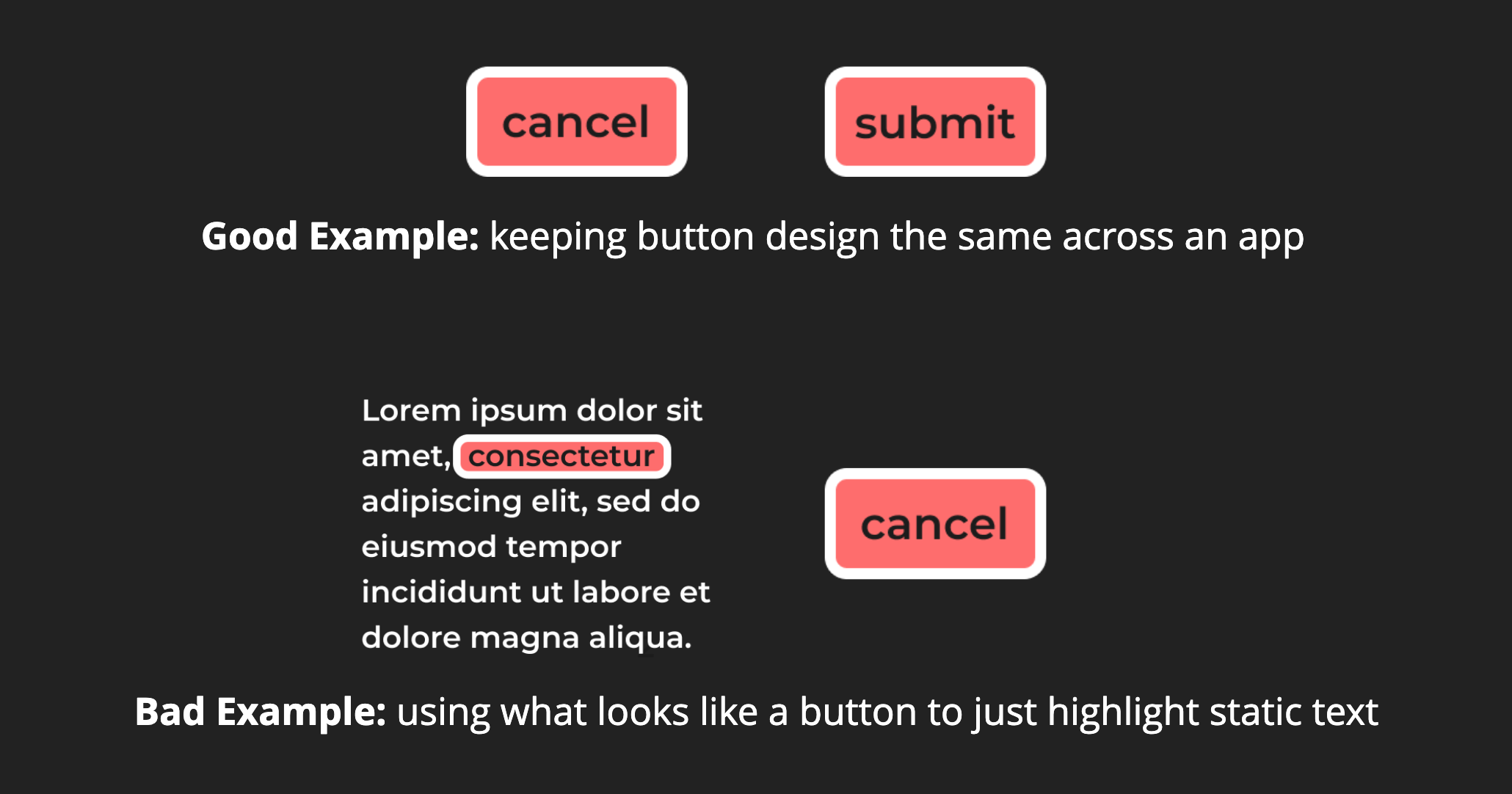 Example of good consistency vs. bad consistency