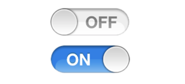 A digital toggle button